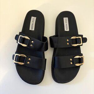 STEVE MADDEN Hanni Dual Buckle Strap Slide Sandals